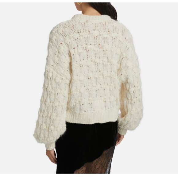 Frame Popcorn Wool-Blend Knit Crewneck Sweater - Picture 7 of 8